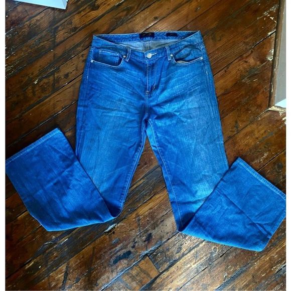 7 for All Mankind Flare Blue Jeans Size 12, MSRP $228 - Picture 1 of 9